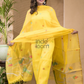 Corn Yellow Jamdani 2-Piece Set Kurti & Dupatta (UNSTITCHED) -654