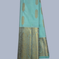 Pure Handwoven Kanchi Silk Saree In Sky Blue-039