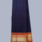 Handwoven Pure Gadwal Silk Saree  |  Denim Blue