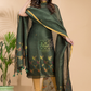 Handwoven Jamdani Cotton Linen Kurti  |  Army Green