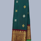 Pure Handwoven Gadwal Silk Saree With Forest Green - 011