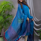 Sapphire Blue | Handloom Jamdani Linen Unstitched 2-Piece Kurti