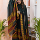 Handwoven Jamdani Muslin Kurti  |  Army Green