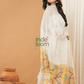 Pure White | Handloom Jamdani Muslin Unstitched 2-Piece Kurti | Paithani Design