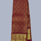 Pure Handwoven Gadwal Silk Saree With Blood Red -035