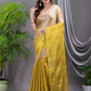 Tissue Silk Saree With Golden Yellow - 007