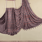 Ajrakh Exclusive Designer Modal Silk in Brick Red and Black - 027 - indeloom