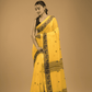 Bright Yellow Jamdani Saree - 035 - indeloom