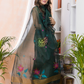 Handwoven Jamdani Muslin Unstitched 2-piece Kurti  |  Deep Teal