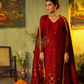 Handwoven Jamdani Linen Cotton Kurti  |  Burgundy Red