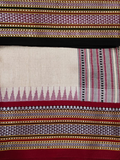 Handwoven Pure Vidarbha Silk Saree  |  Black And Cherry Red
