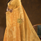 Geometric woven design Silk blend Saree | Sunflower Yellow