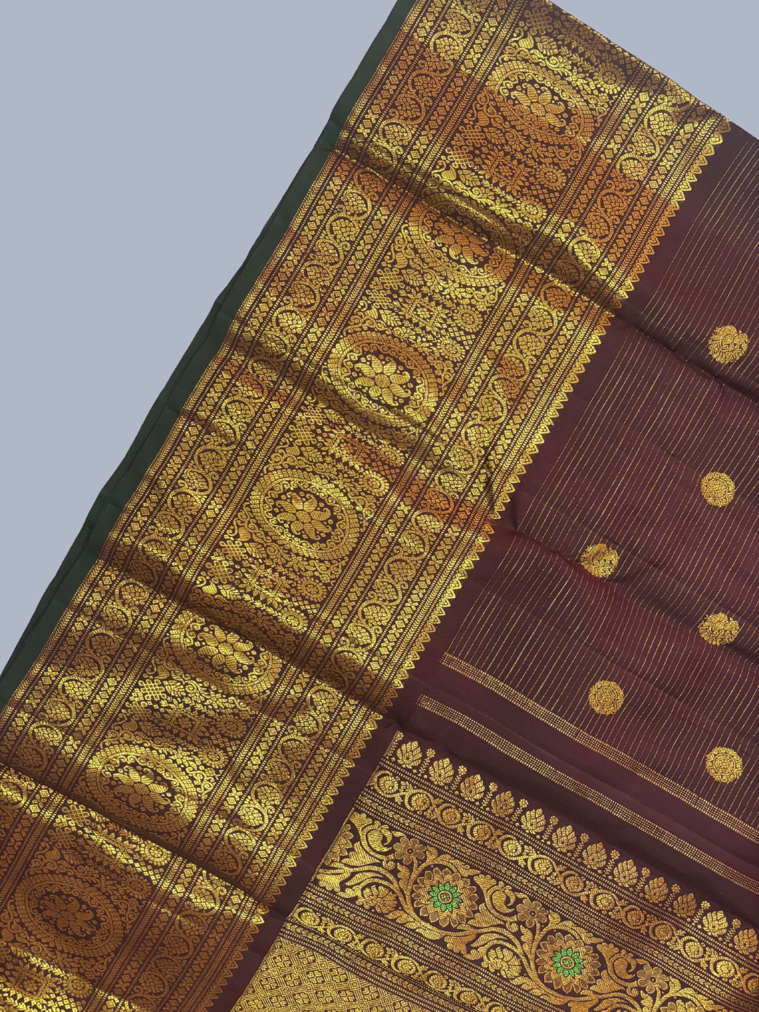 Handwoven Pure Gadwal Silk Saree  |  Wine Red