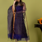 Handwoven Jamdani Muslin Unstitched 2-piece Kurti | Deep Violet