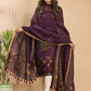 Rasin Purple Cotton Linen 2-Piece Set Kurti & Dupatta (UNSTITCHED) - 032