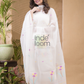 Snow White Jamdani 2-Piece Set Kurti & Dupatta (UNSTITCHED) -648