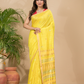 Matka Silk Jamdani Saree With Golden Yellow - 020