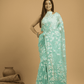 Baby Blue Cotton Silk Jamdani Saree - 033 - indeloom