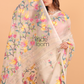 Silk Jamdani Saree With Burgundy Pale Brown - 161