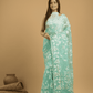 Baby Blue Cotton Silk Jamdani Saree - 033 - indeloom