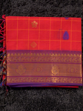 Kanchi Cotton|slightlydarker red & purple
