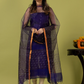 Handwoven Jamdani Muslin Unstitched 2-piece Kurti | Deep Violet