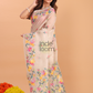 Silk Jamdani Saree With Burgundy Pale Brown - 161