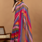 Pure Handloom Mul Cotton Saree | Multicolour Stripes