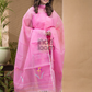 Baby Pink Jamdani 2-Piece Set Kurti & Dupatta (UNSTITCHED) -649