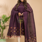 Rasin Purple Cotton Linen 2-Piece Set Kurti & Dupatta (UNSTITCHED) - 032