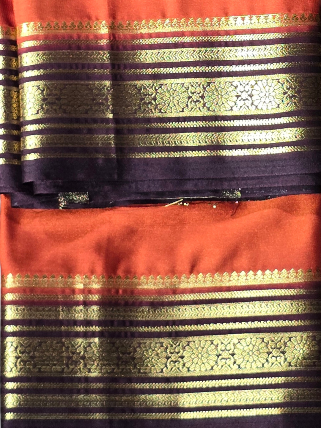 Classic Mysore Silk Saree  |  Rust Orange