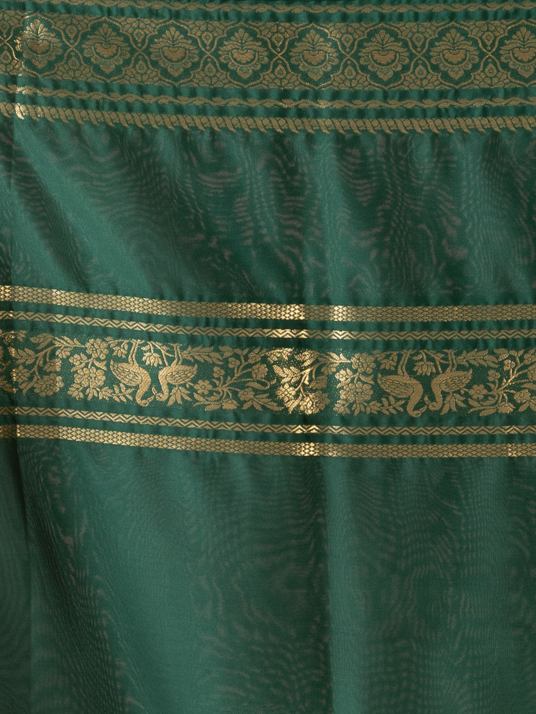Classic Mysore Semi Silk Saree | Dark Green