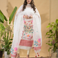 Snow White  Jamdani 2-Piece Set Kurti & Dupatta (UNSTITCHED) -744