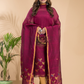 Ruby Maroon | Handloom Jamdani Linen Unstitched 2-Piece Kurti