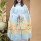 Light Blue Jamdani 2-Piece Set Kurti & Dupatta (UNSTITCHED) -650