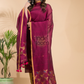 Ruby Maroon | Handloom Jamdani Linen Unstitched 2-Piece Kurti