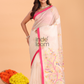 Jamdani Saree With Burgundy Beige Brown - 162