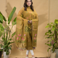 Gold Yellow  Jamdani 2-Piece Set Kurti & Dupatta (UNSTITCHED) -745
