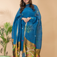 Classic Blue Linen X Linen 2-Piece Set Kurti & Dupatta (UNSTITCHED) - 074