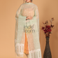 Pure Handloom Muslin Jamdani Dupatta With Pear Green  - 006