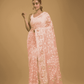 Light Pink Cotton Silk Jamdani Saree - 023 - indeloom