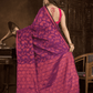 Hot Pink Jamdani Saree - 007 - indeloom