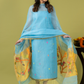Handwoven Jamdani Muslin Unstitched 2-piece Kurti | Sky Blue