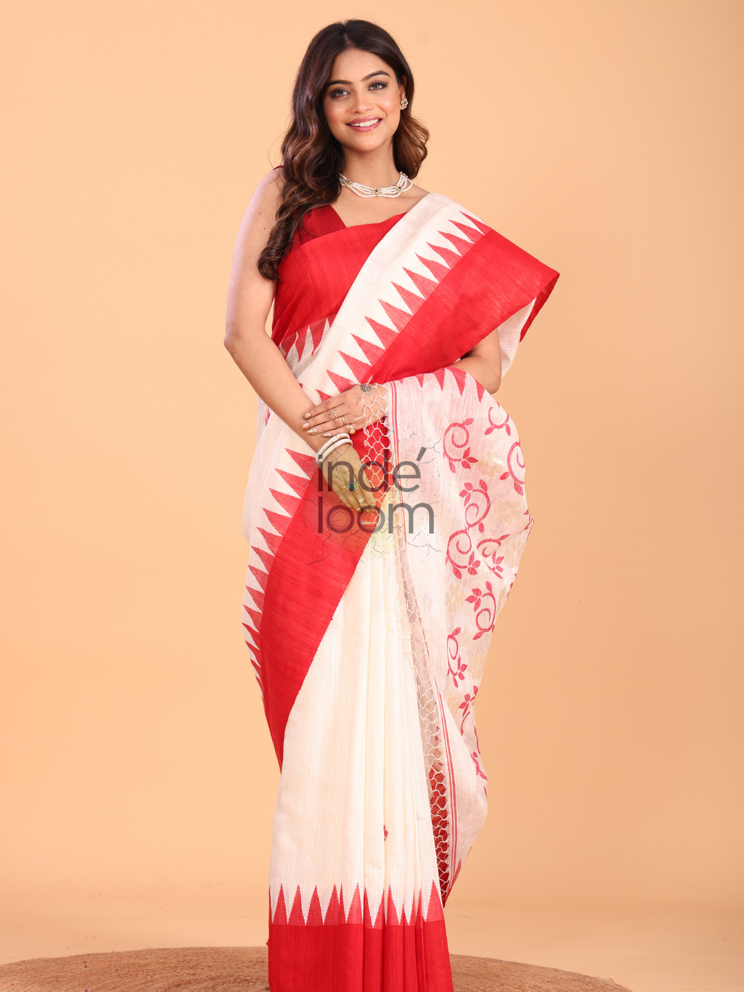 Matka Silk Saree With Snow White - 135