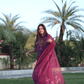 Grape Purple Muslin Jamdani 2-Piece Set Kurti & Dupatta (UNSTITCHED) - 369 - indeloom