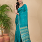 Matka Silk Jamdani Saree With Teal Green - 018