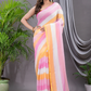Handloom Mul Cotton Saree With Baby Pink - 003