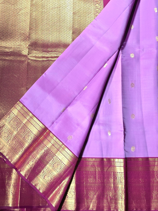 Traditional Kanjivaram Semi Silk Sarees | Lavender