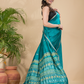Matka Silk Jamdani Saree With Teal Green - 018