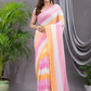 Handloom Mul Cotton Saree With Baby Pink - 003